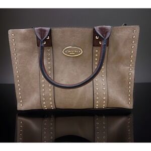 Dasein USA Brown and Tan Leather Purse w/Gold. Mini Included. Wallet Not.